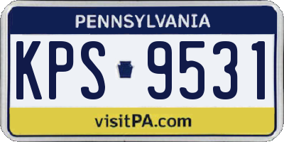 PA license plate KPS9531