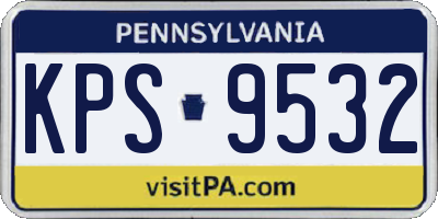 PA license plate KPS9532