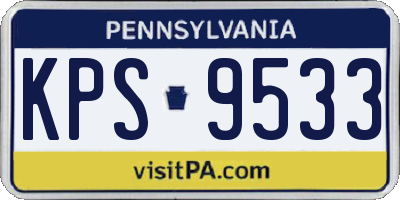 PA license plate KPS9533