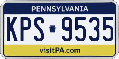 PA license plate KPS9535
