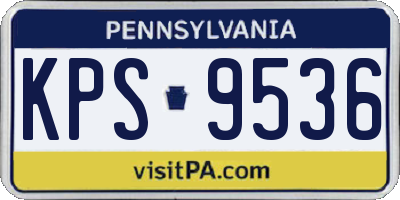 PA license plate KPS9536