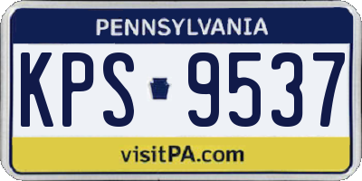 PA license plate KPS9537