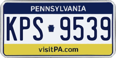 PA license plate KPS9539