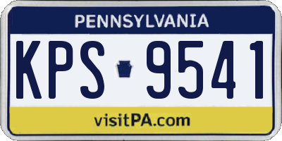 PA license plate KPS9541