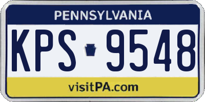 PA license plate KPS9548