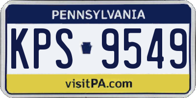 PA license plate KPS9549