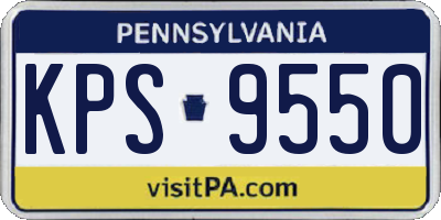 PA license plate KPS9550