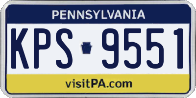 PA license plate KPS9551
