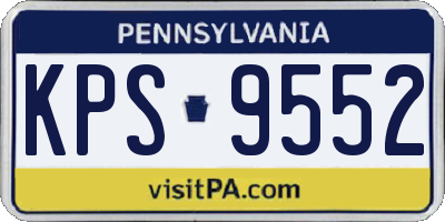 PA license plate KPS9552