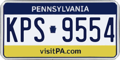 PA license plate KPS9554