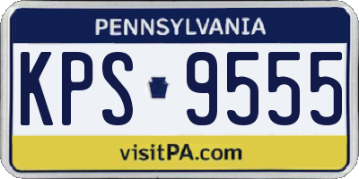 PA license plate KPS9555