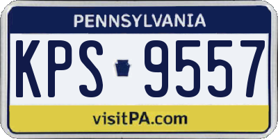 PA license plate KPS9557