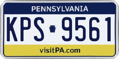 PA license plate KPS9561
