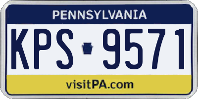 PA license plate KPS9571