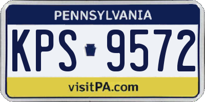 PA license plate KPS9572