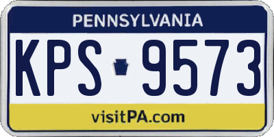 PA license plate KPS9573