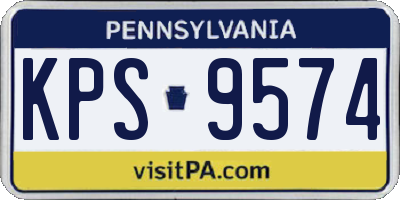 PA license plate KPS9574