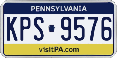 PA license plate KPS9576