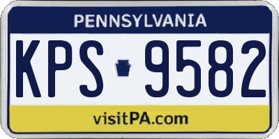 PA license plate KPS9582