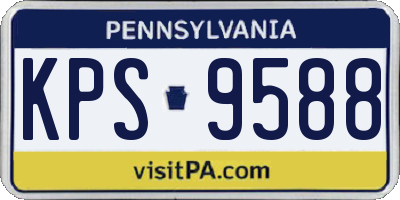 PA license plate KPS9588