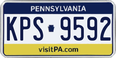 PA license plate KPS9592