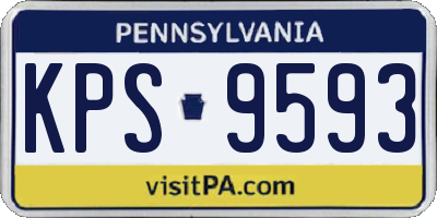 PA license plate KPS9593