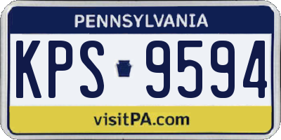 PA license plate KPS9594