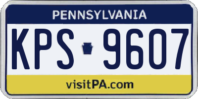 PA license plate KPS9607