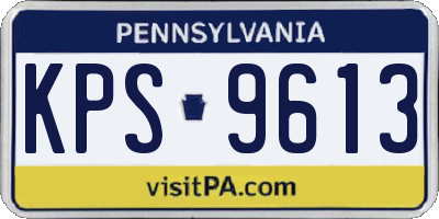 PA license plate KPS9613