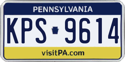 PA license plate KPS9614