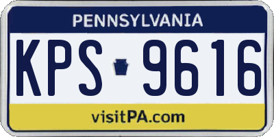 PA license plate KPS9616