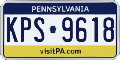 PA license plate KPS9618