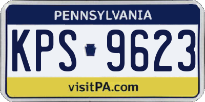 PA license plate KPS9623