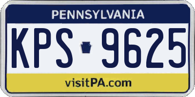PA license plate KPS9625
