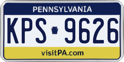 PA license plate KPS9626