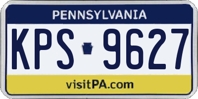 PA license plate KPS9627