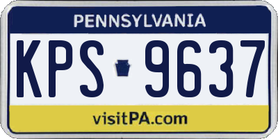 PA license plate KPS9637