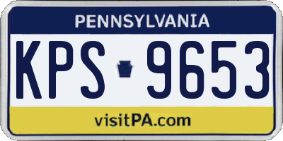 PA license plate KPS9653