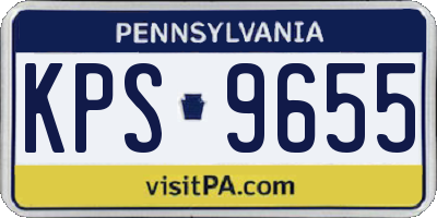 PA license plate KPS9655