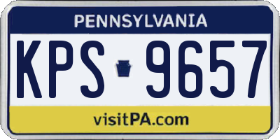 PA license plate KPS9657