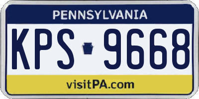 PA license plate KPS9668