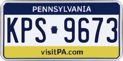 PA license plate KPS9673