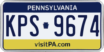PA license plate KPS9674
