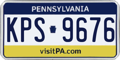 PA license plate KPS9676