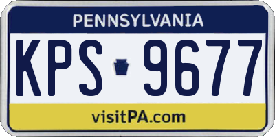 PA license plate KPS9677