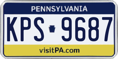 PA license plate KPS9687