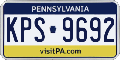 PA license plate KPS9692