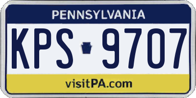 PA license plate KPS9707
