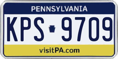 PA license plate KPS9709