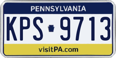 PA license plate KPS9713
